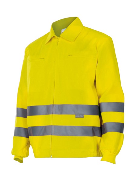 CAZADORA DE ALTA VISIBILIDAD. AMARILLO FLUOR TALLA S-3XL